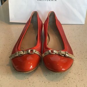 AGL orange flats size 39 (8.5-9)